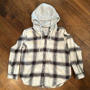 American Eagle flannel with hood